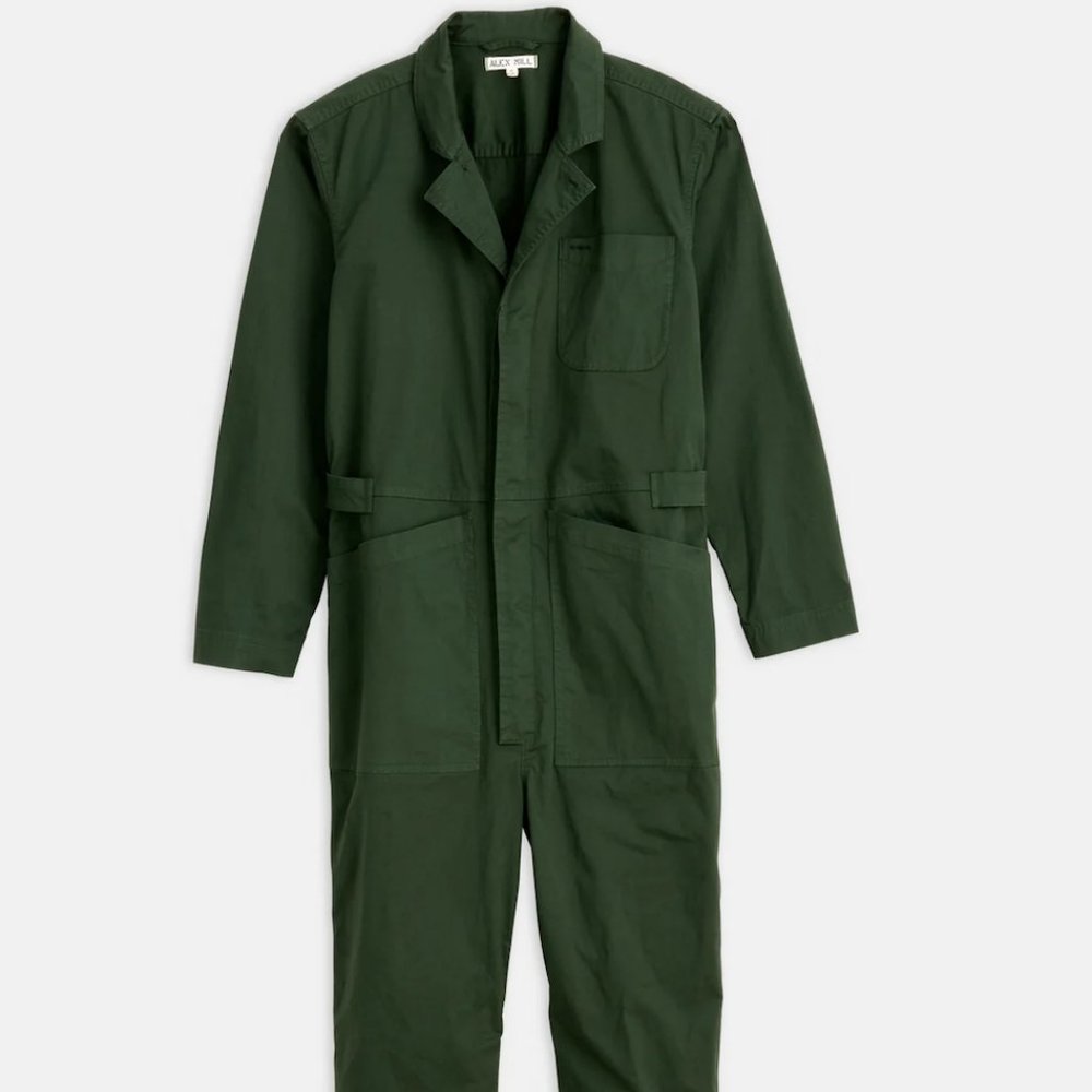 Standard Jumpsuit in Cotton Twill Pine Needle XS NWT